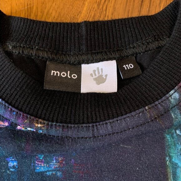 MOLO Space T-Shirt Boys 4 4T 110 Organic Cotton Top Tee Shirt Spaceships Galaxy - Picture 3 of 6